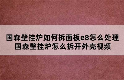 国森壁挂炉如何拆面板e8怎么处理 国森壁挂炉怎么拆开外壳视频